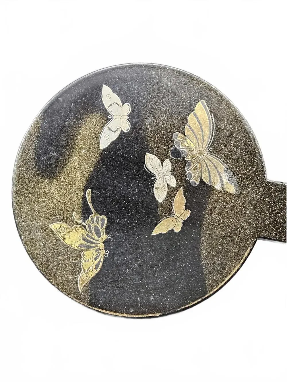 Vtg Smithsonian Japan Nesting Double Hand Mirror Maki-e Lacquer Otagiri Style